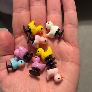 3D duck croc charms